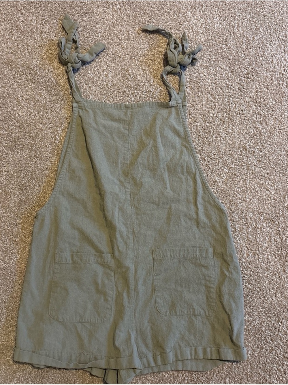Olive Green Tie-Shoulder One-Piece Romper